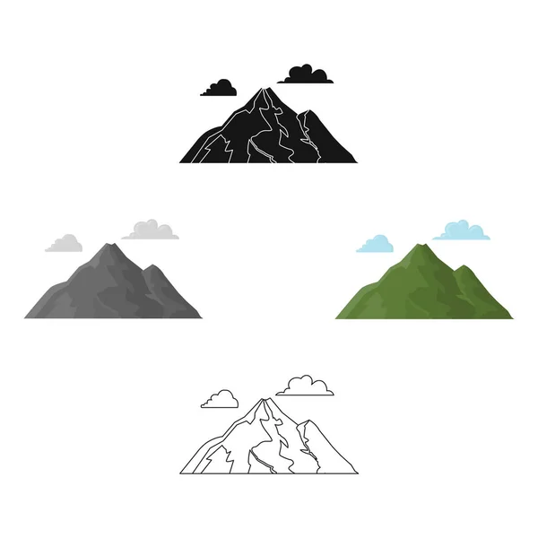 Mountain vektor ikonen i tecknad stil för webben — Stock vektor