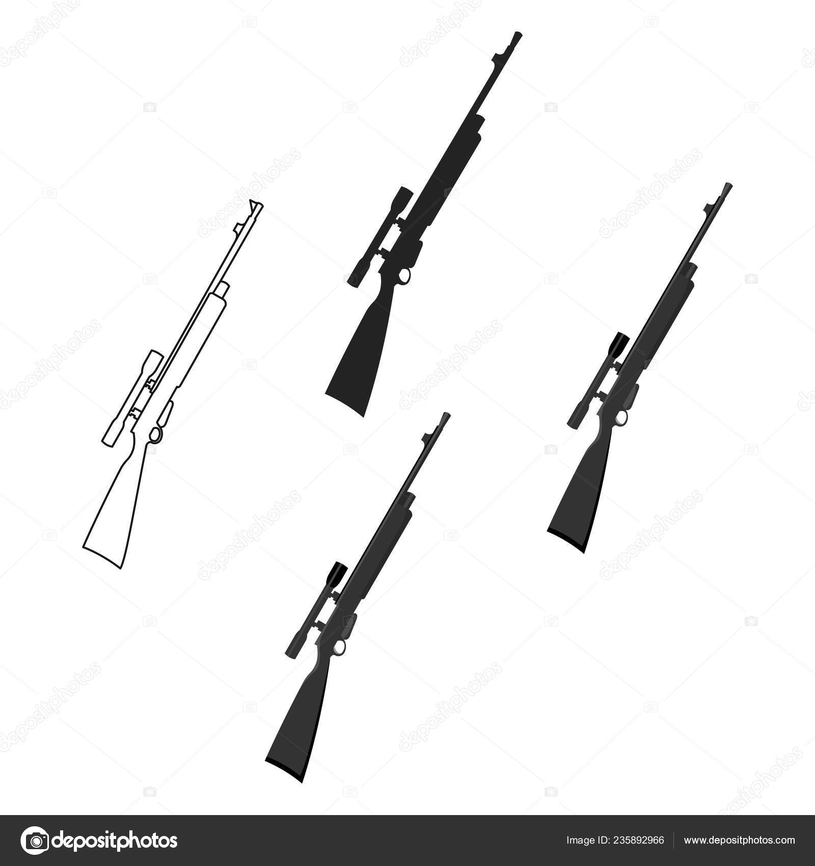 Sniper rifle icon, vector symbol on blue • wall stickers round