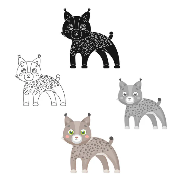 Lynx, одну іконку в стиль мультфільму. Lynx, Векторний знак запас ілюстрація web. — стоковий вектор