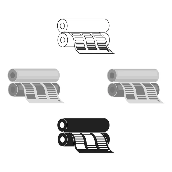 Máquina de impressão de jornal em estilo cartoon isolado no fundo branco. Tipografia símbolo estoque vetor ilustração . — Vetor de Stock