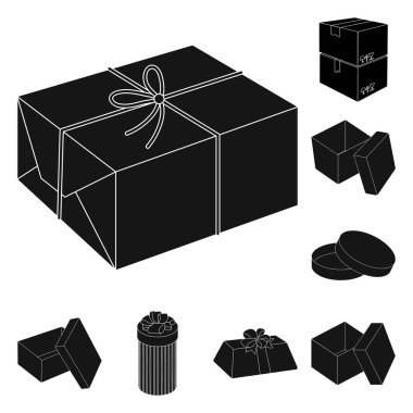 Karton ve teslimat logo vektör Illustration. Karton ve etiket stok vektör çizim topluluğu.