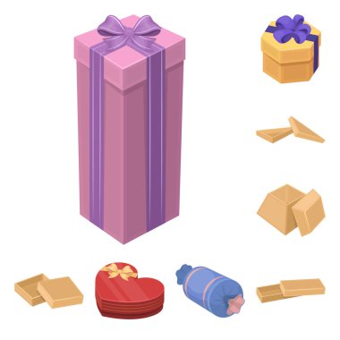 Karton ve teslimat logo vektör Illustration. Karton ve etiket stok vektör çizim topluluğu.