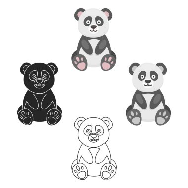 Panda simgesi karikatür. Büyük Hayvanlar Karikatür hayvan simgesinden tek.