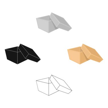 Boks, sarma, durum ve diğer web simgesi karikatür tarzı. Kutusu, konteyner, paket, küme koleksiyon simgeler.