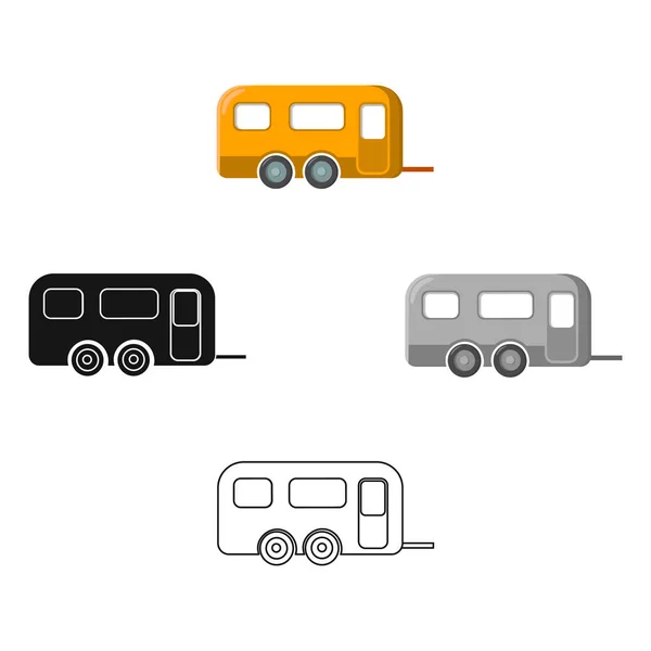 Icono de la caravana de ilustración vectorial para web y móvil — Archivo Imágenes Vectoriales