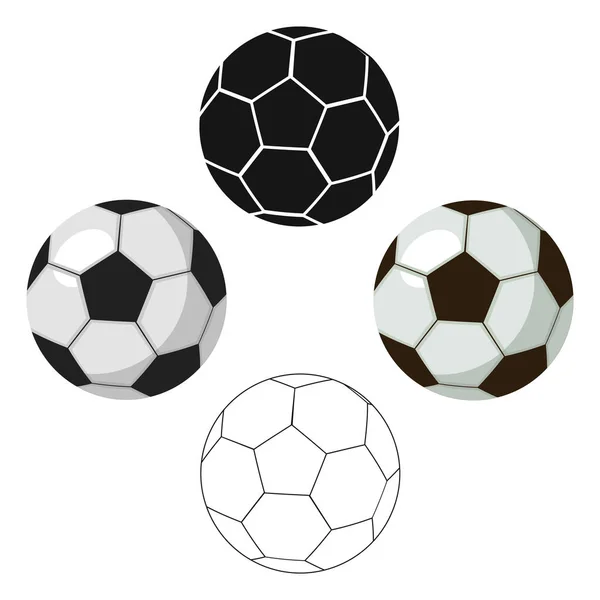 Futbol topu simgesi beyaz arka plan üzerinde izole karikatür tarzı. İngiltere'de ülke sembol stok vektör çizim. — Stok Vektör