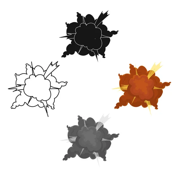 Значок взрыва в мультяшном стиле выделен на белом фоне. Векторная иллюстрация взрывов . — стоковый вектор