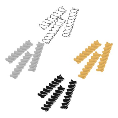 Düdük simgesi makarna beyaz arka plan üzerinde izole karikatür tarzı. Makarna sembol stok tür illüstrasyon vektör.