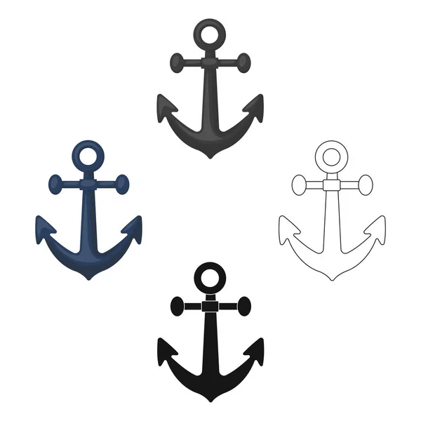 Icône d'ancrage en style dessin animé isolé sur fond blanc. Pirates symbole illustration vectorielle de stock . — Image vectorielle