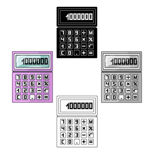 Calculator.Realtor 的卡通风格矢量符号股票图 web 的单个图标. — 图库矢量图片