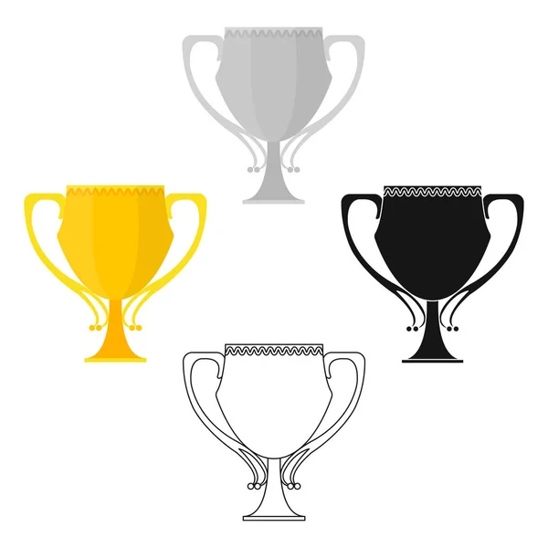 Trofee pictogram in cartoon stijl geïsoleerd op een witte achtergrond. Winnaar Beker symbool voorraad vectorillustratie. — Stockvector