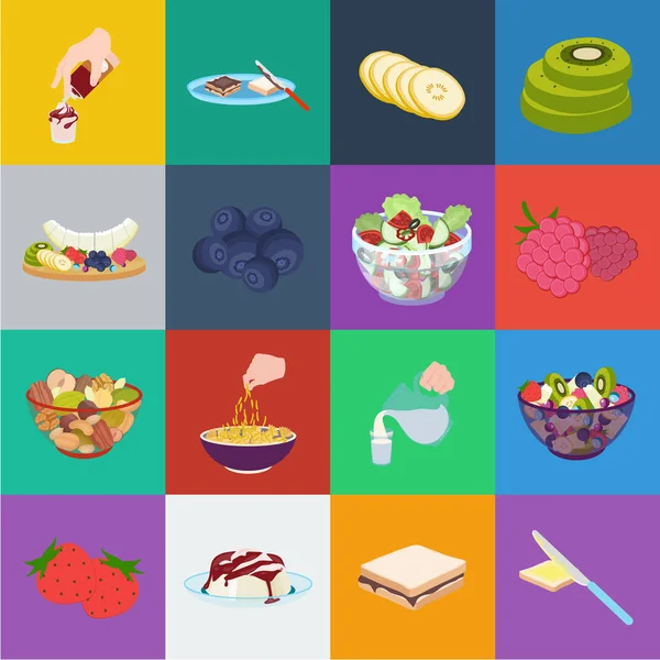 Dessert doftande tecknad ikoner i set insamling för design. Mat och sötma vektor symbol lager web illustration. — Stock vektor