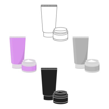 Vücut beyaz arka plan üzerinde izole karikatür tarzı simgesinde kremler. Sembol stok vektör çizim kadar yapmak.