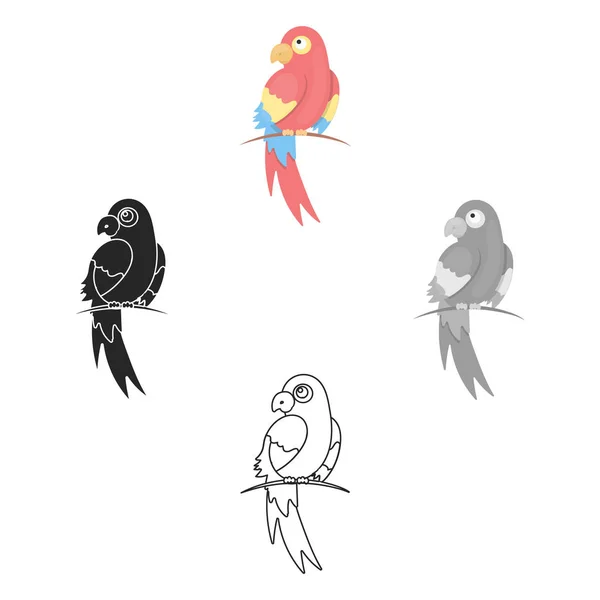 Icono de loro de dibujos animados. Singe animal icono de los animales grandes de dibujos animados . — Vector de stock