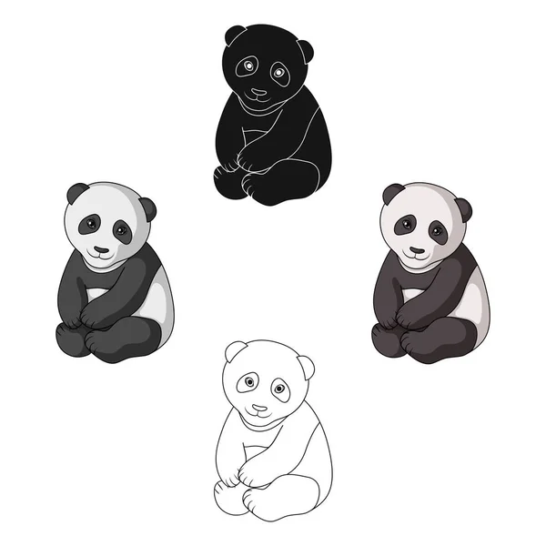 Karikatür tarzı vektör simge stok çizim web Panda.Animals tek simge. — Stok Vektör
