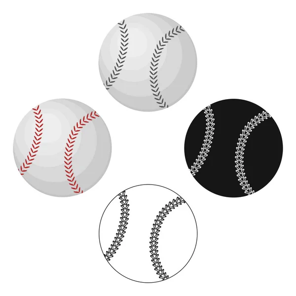Balle pour baseball. Baseball icône unique dans le style dessin animé vectoriel symbole illustration web . — Image vectorielle