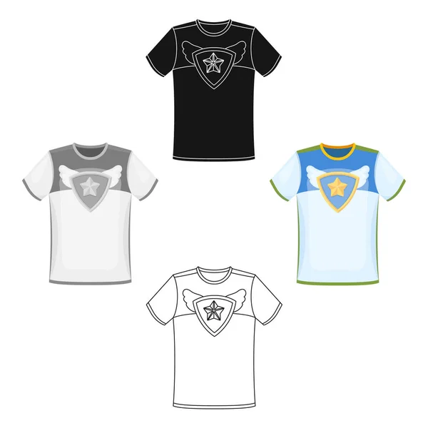 Abanico camiseta con imprimir.Abanicos icono único en el estilo de dibujos animados vector símbolo stock illustration . — Vector de stock