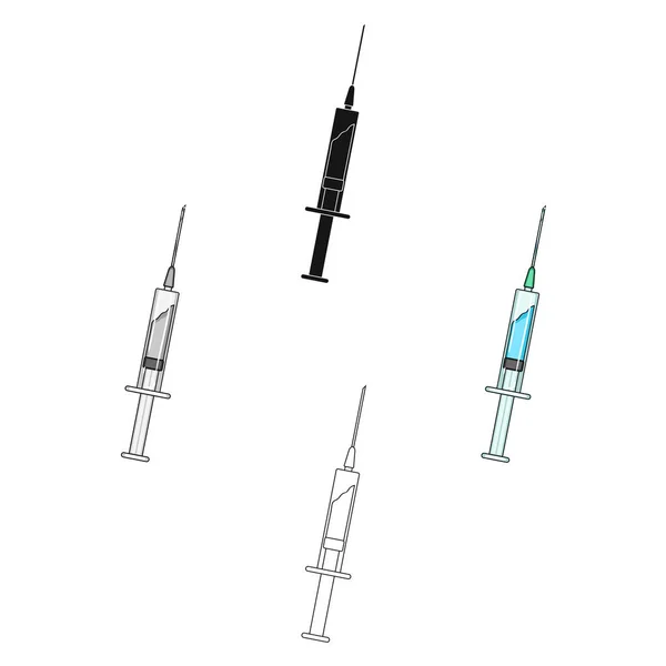Syringe with medicine.Medicine single icon in cartoon style vector symbol stock illustration web. — Stock Vector