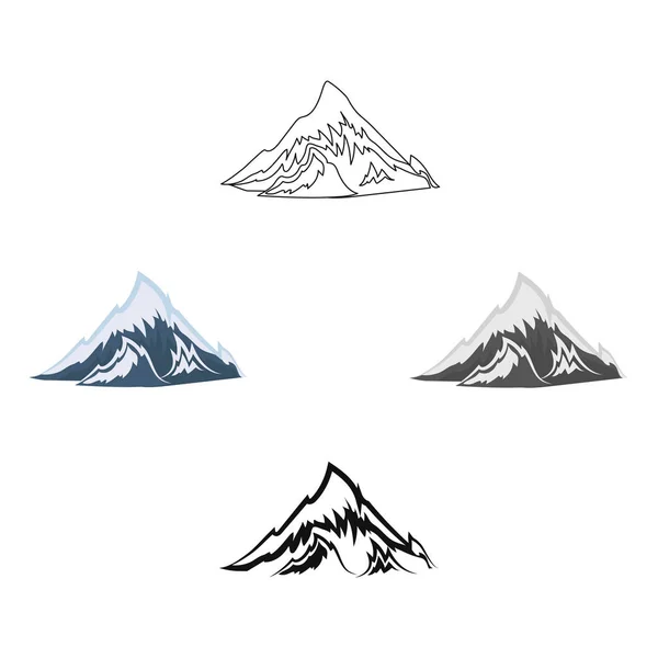 Alperna-ikonen i tecknad stil isolerad på vit bakgrund. Oktoberfest symbol lager vektorillustration. — Stock vektor