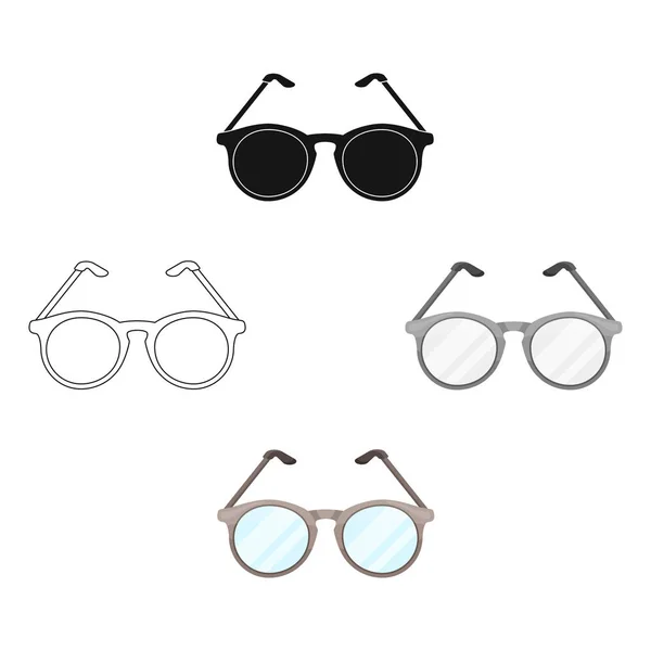 Gafas para sight.Old icono único edad en el estilo de dibujos animados vector símbolo stock ilustración web . — Vector de stock