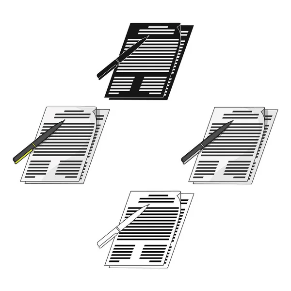 Signatur von documents.realtor einziges Symbol im Cartoon-Stil Vektor Symbol Stock Illustration Web. — Stockvektor