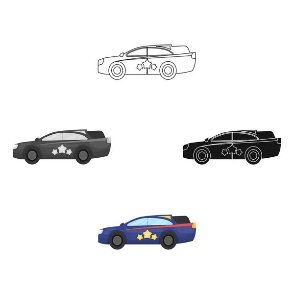 Auto, einzelnes Symbol in cartoon style.car, Vektor-Symbol Stock Illustration Web. — Stockvektor