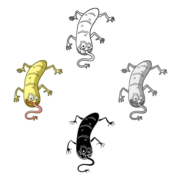 Icono Virus Amarillo Diseño Dibujos Animados Aislados Sobre Fondo Blanco — Vector de stock