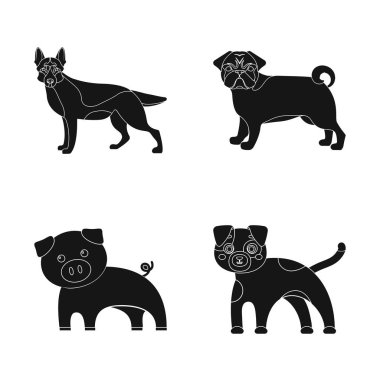 Hayvan ve habitat simge vektör tasarımı. Hayvan ve çiftlik hisse senedi vektör çizim topluluğu.