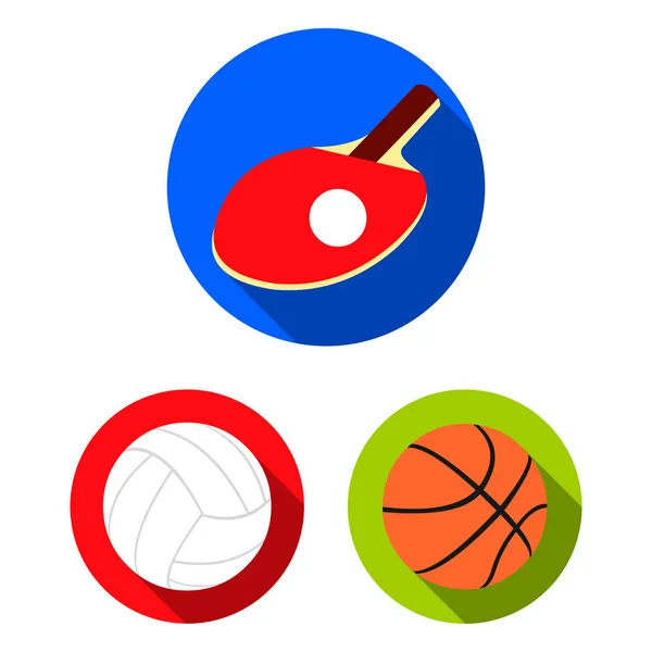 Vector ontwerp van pictogram bal en voetbal. Set bal en basketbal aandelensymbool voor web. — Stockvector