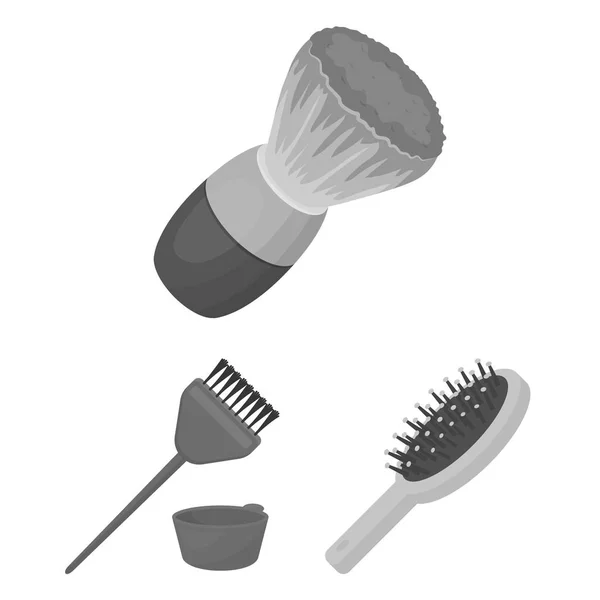 Conception vectorielle de la brosse et signe d'hygiène. Ensemble de brosse et douche symbole de stock pour la toile . — Image vectorielle