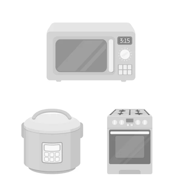 Objeto isolado de alimento e símbolo interno. Coleção de alimentos e fogão ilustração vector stock . — Vetor de Stock