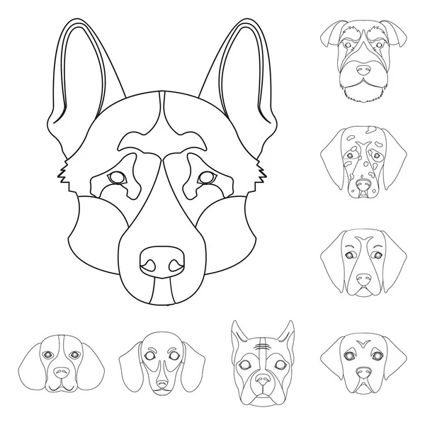 ベクター デザインのかわいい、子犬のロゴ。Web のかわいい、動物の株式シンボルのコレクション. — ストックベクタ