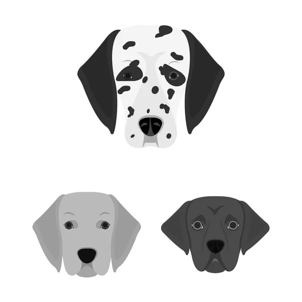 Diseño vectorial del logotipo lindo y cachorro. Colección de lindo y animal icono de vectores para stock . — Vector de stock