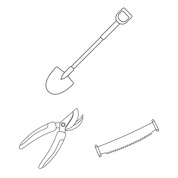 Projeto vetorial de ferramenta e logotipo de construção. Conjunto de ferramenta e ícone do vetor de carpintaria para estoque . —  Vetores de Stock