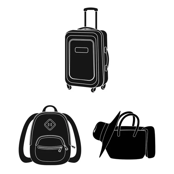Objet isolé et panneau de sac à dos. Ensemble et emballage du symbole de stock pour le web . — Image vectorielle