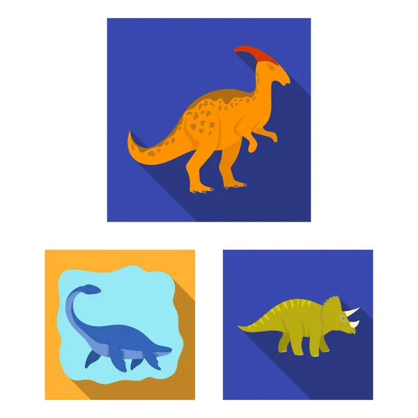 Vector illustration of animal and character sign. Set of animal and ancient  vector icon for stock. — Stock Vector