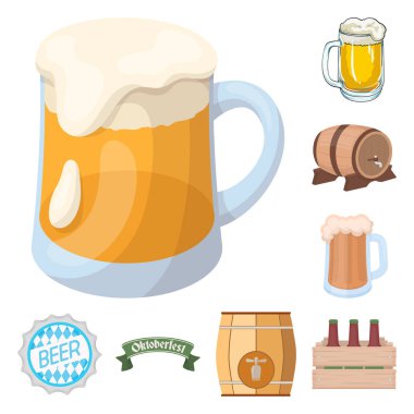 Vektör tasarımı çok az ve bira bardağı oturum açın. En az topluluğu ve zanaat hisse senedi simgesi web için.