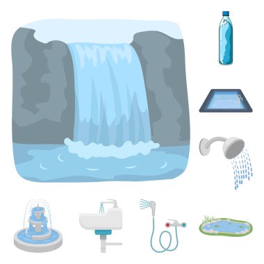 Tasarım su vektör ve işaretini bırakın. Su dizi ve hisse senedi için sıçrama vektör simgesi.