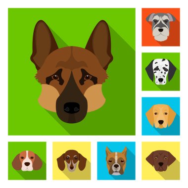 Sevimli vektör tasarımı ve köpek yavrusu logosu. Hisse senedi için şirin ve hayvan vektör simge topluluğu.