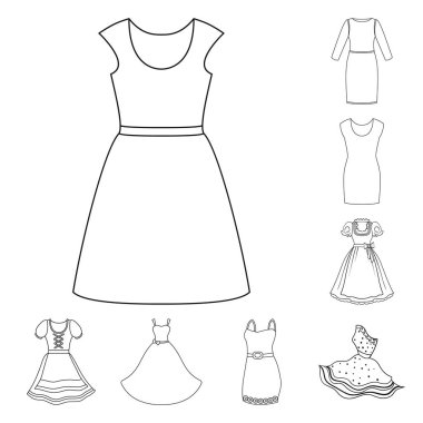 Elbise ve kıyafetler simge vektör Illustration. Elbise ve akşam hisse senedi simgesi web topluluğu.