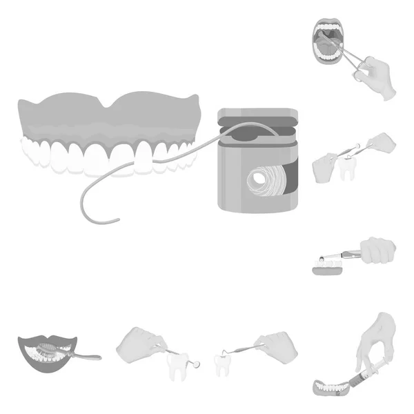 Vector Illustration Tooth Happy Logo Collection Tooth Whitening Stock Vector — Stock Vector