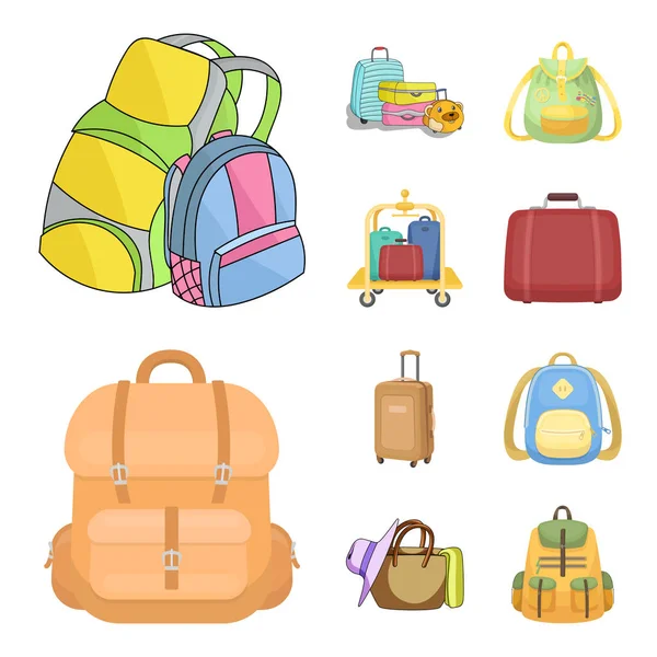 Ilustración Vectorial Símbolo Mochila Colección Ilustración Vectores Stock — Vector de stock