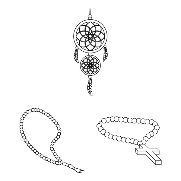 Vector ontwerpen van sieraden en ketting symbool. Collectie van sieraden en pendent vector pictogram voor voorraad. — Stockvector
