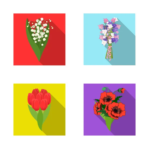 Design vetorial do ícone de primavera e coroa de flores. Coleção de primavera e flor símbolo de estoque para web . — Vetor de Stock