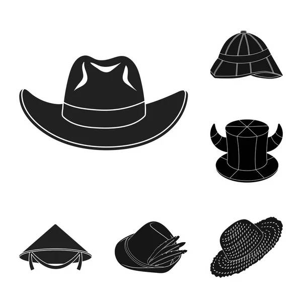 Isolato oggetto di cappello e cappuccio icona. Set di cappello e modello stock vettoriale illustrazione . — Vettoriale Stock