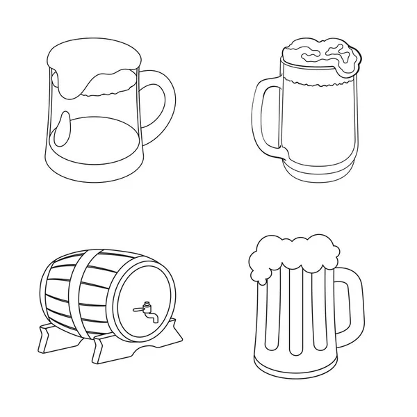 Vektor-Design von Minimal und Pint Icon. Sammlung von Minimal und Craft Stock Symbol für das Web. — Stockvektor