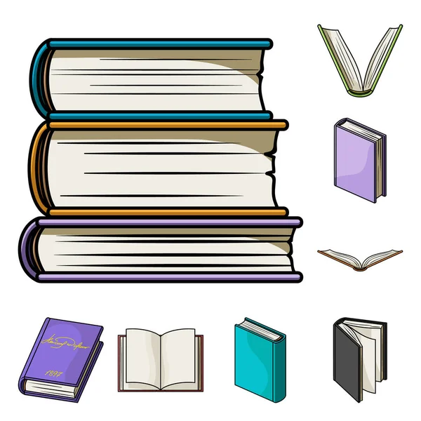 Izolovaný objekt ikony knihovny a učebnice. Sada knihovny a školy vektorové ikony pro stock. — Stockový vektor