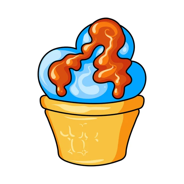 Vector ontwerp van dessert en zoete symbool. Collectie van dessert en voedsel vector pictogram voor voorraad. — Stockvector