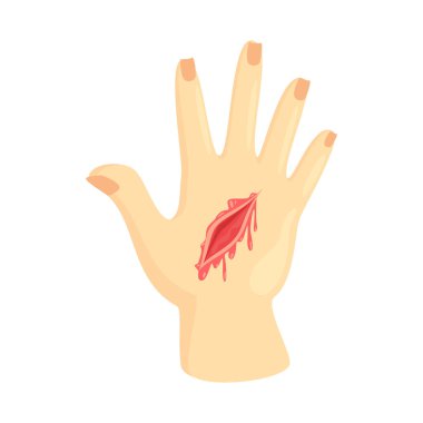 Ağrı ve hastalık simgesi yalıtılmış nesne. Ağrı ve yaralanma hisse senedi vektör çizim seti.