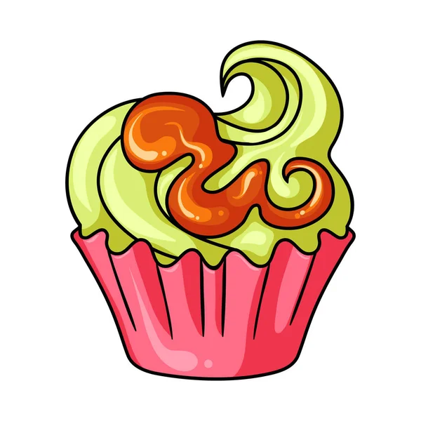 Vektorillustration von Dessert und süßem Symbol. Set von Dessert und Lebensmittel-Vektor-Symbol für Aktien. — Stockvektor